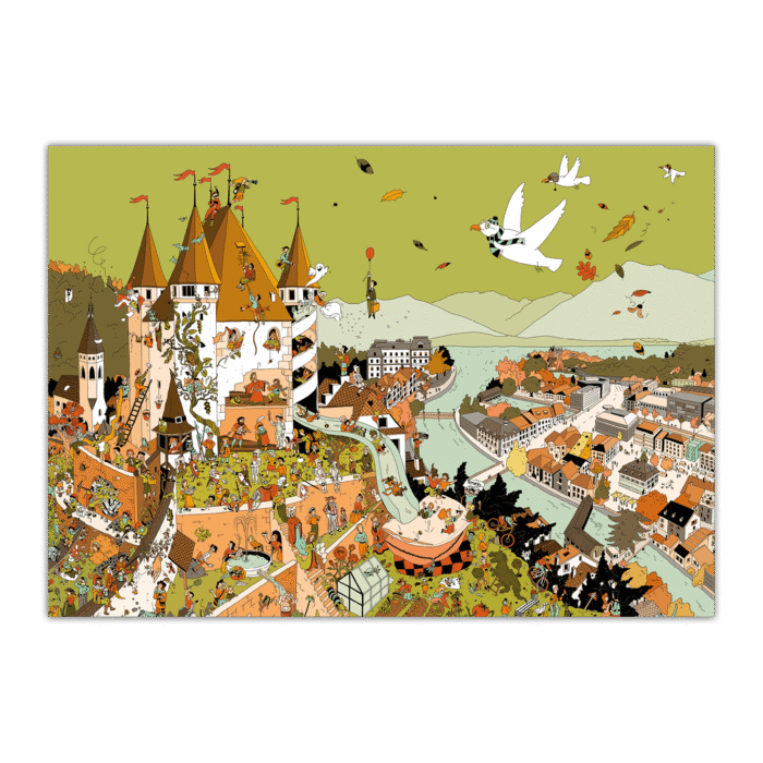 Postkarte «Das Thun Wimmelbuch»