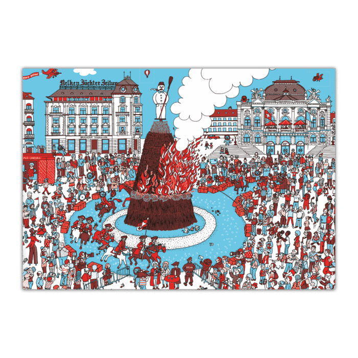 Postkarte «Das Zürich Wimmelbuch» – Sechseläuten