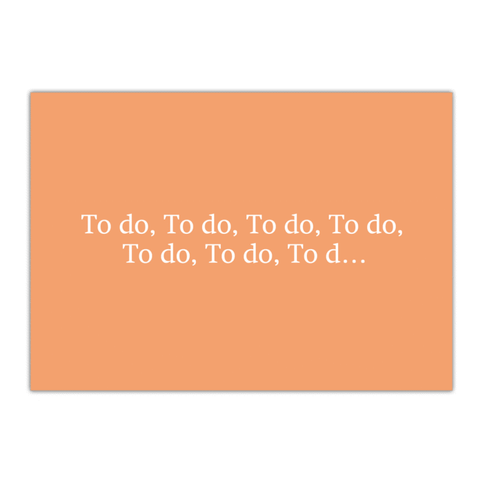 Postkarte «To do, To do, To d...»