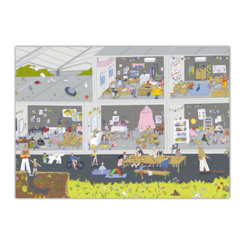 Postkarte «Zwischen Welten Wimmelbuch»